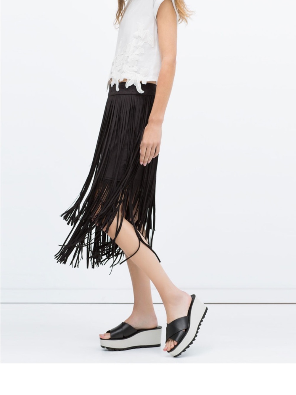 Zara fringe skirt